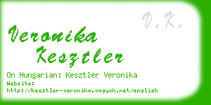 veronika kesztler business card